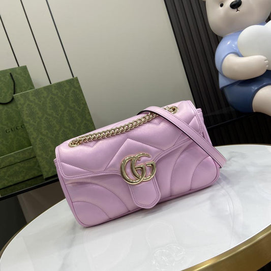 Con set completo di confezione originale in scatola verde Borsa a tracolla media serie Gucci Marmont