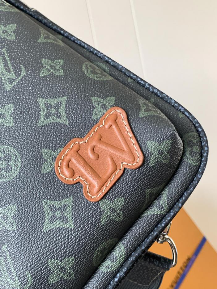 borsa a tracolla AVENUE con chip di transcodifica dell’ordine originale con fiore verde serigrafato