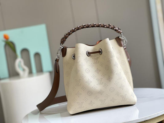 LV chip dinamico strato superiore M55800M55799 Borsa a secchiello Vert LagonMuria (6517)