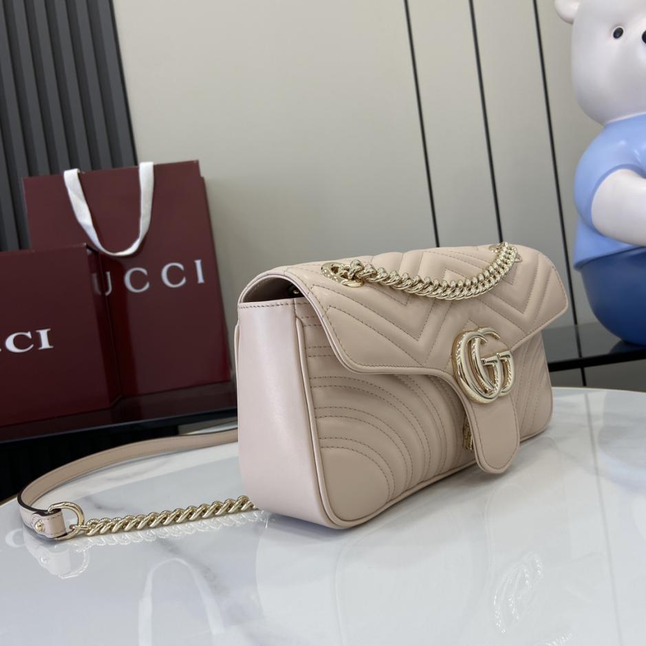 Con set completo di confezione originale in scatola verde] Mini borsa trapuntata serie Gucci GG Marmont