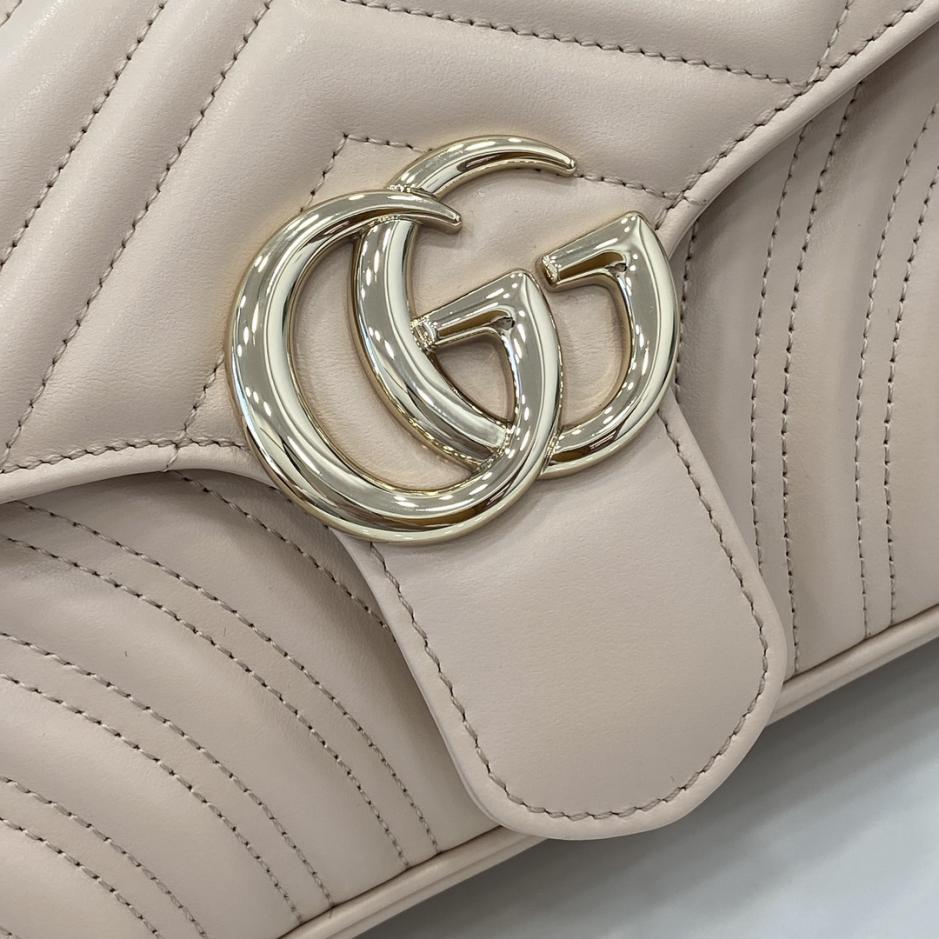 Con set completo di confezione originale in scatola verde] Mini borsa trapuntata serie Gucci GG Marmont