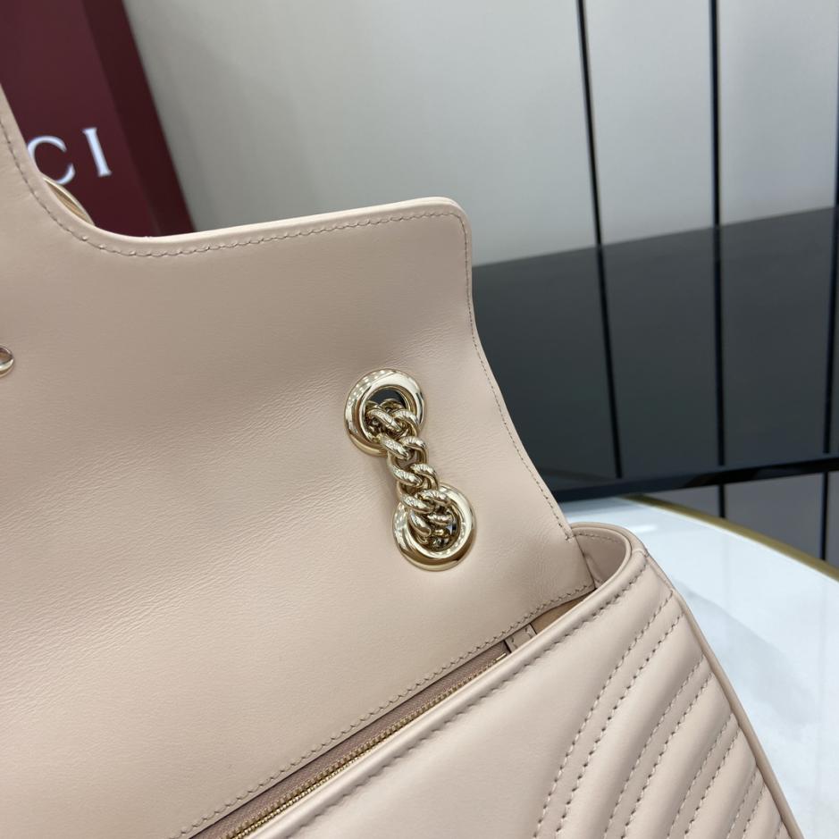 Con set completo di confezione originale in scatola verde] Mini borsa trapuntata serie Gucci GG Marmont