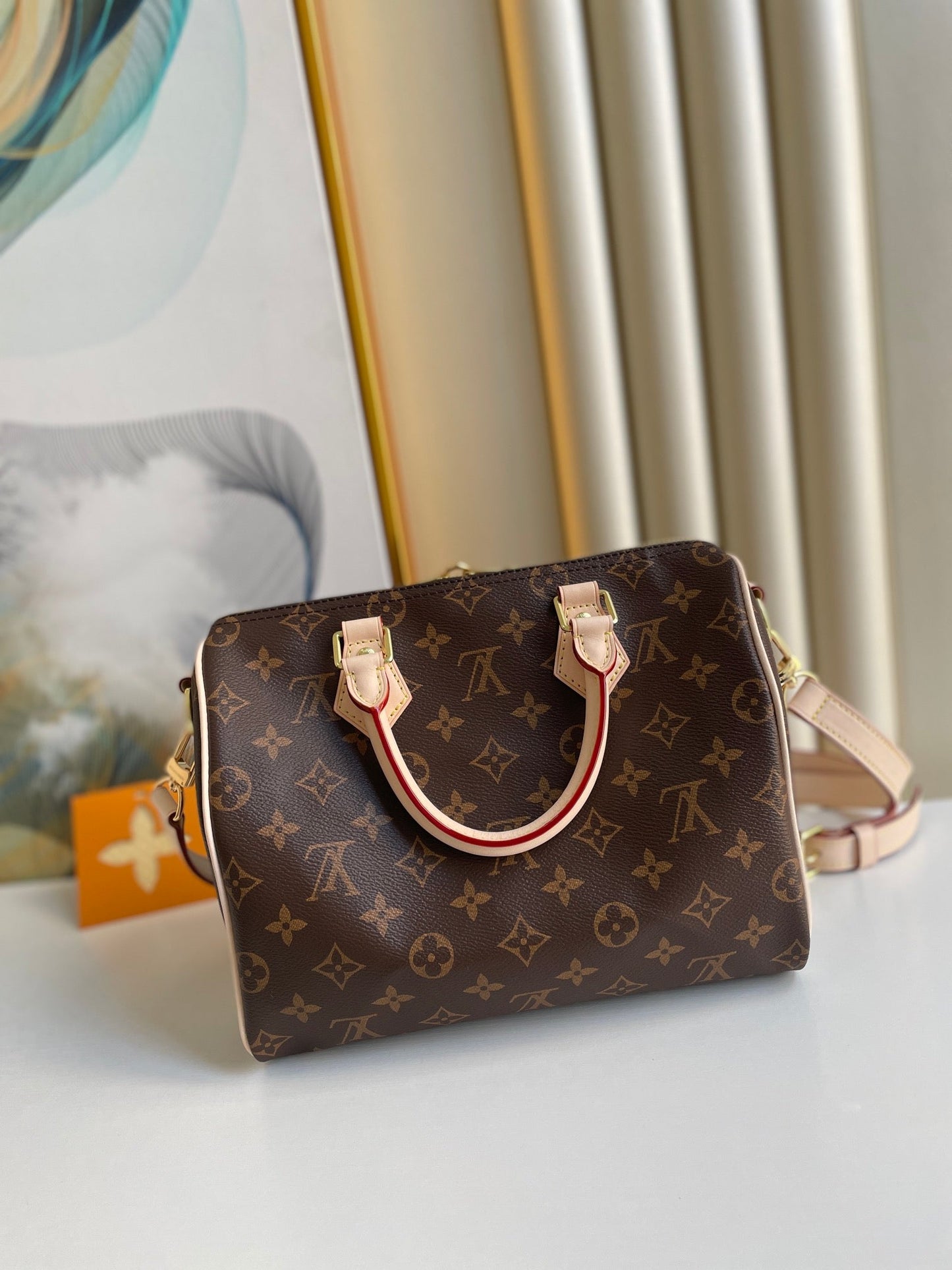 Borsa Speedy Bandoulière 25 - Tela Damier Azur