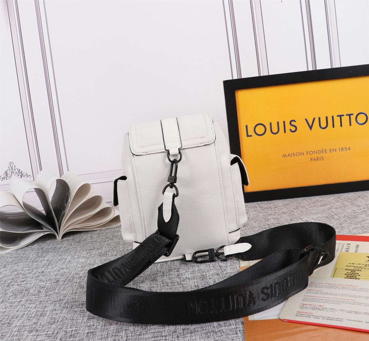 LV Zaino Mini in Pelle Bianco