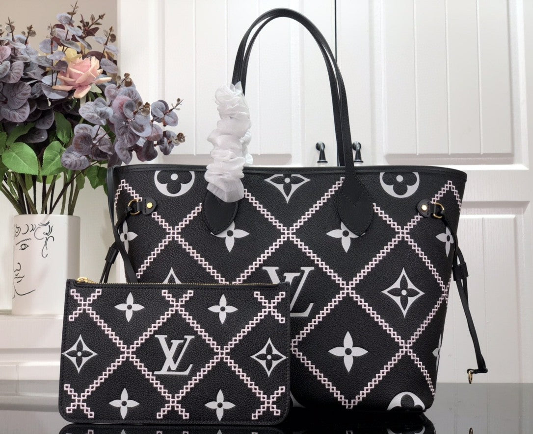 Louis Vuitton Neverfull MM in Tela Damier Azur