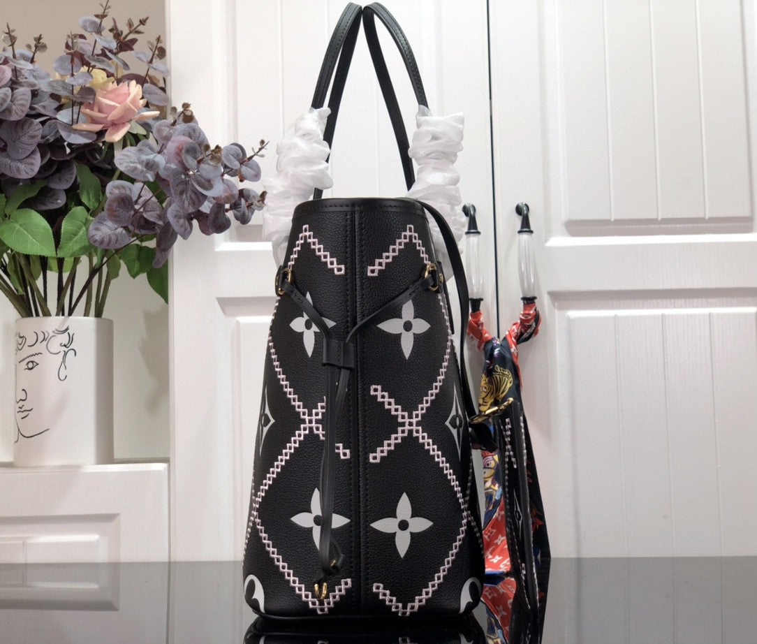 Louis Vuitton Neverfull MM in Tela Damier Azur